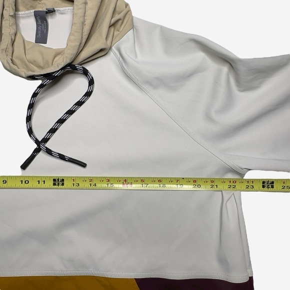 SWEATY BETTY Mix It Up Colorblock Sweatshirt Size XS Pocket 3/4 Sleeve Boxy Fit - Picture 8 of 11